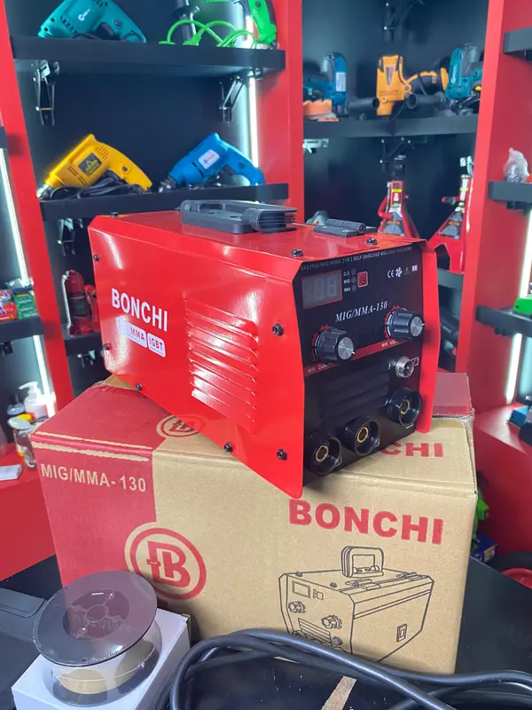 MESIN LAS MIG/MMA FREE KAWAT LAS Lengkap MERK BONCHI 900w 130Amper 1