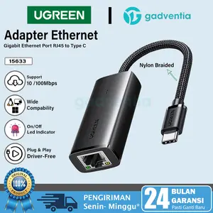 UGREEN Gigabit USB C To LAN RJ45 Kabel Ethernet Network 100Mbps Laptop  Macbook Air Pro