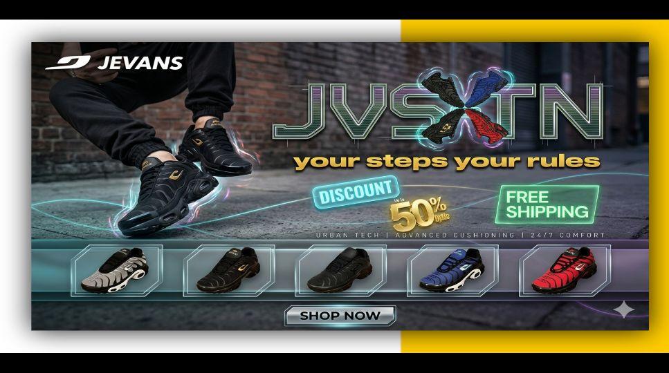 Jevans Sepatu Jvs-Tn Sneakers Kasual Pria Wanita Model Casual Outdoor Terbaru Bahan Premium Anti-Slip Hitam - Shoes Snekers Running Olahraga Sport Jevans Sepatu Jvs-Tn Sneakers Kasual Pria Wanita Model Casual Outdoor Terbaru Bahan Premium Anti-Slip Hitam - Shoes Snekers Running Olahraga Sport