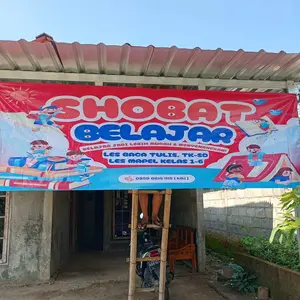 SPANDUK BANNER Jualan Jajanan Warung Jajan Oren MMT Spanduk Custom 300x100