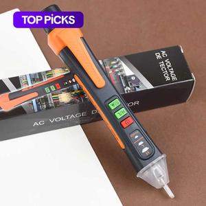 NJTY Probador de Voltaje sin Contacto, 12-1000V AC Pluma Eléctrica Disyuntor Buscador, Indicador Eléctrico Herramienta de Pared con Linterna Zumbador