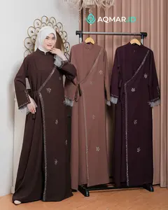 Syifa Abaya Dress Variasi Mutiara Elegan Bahan Sabrina UV Adem Lembut tidak menerawang Wudhu Friendly