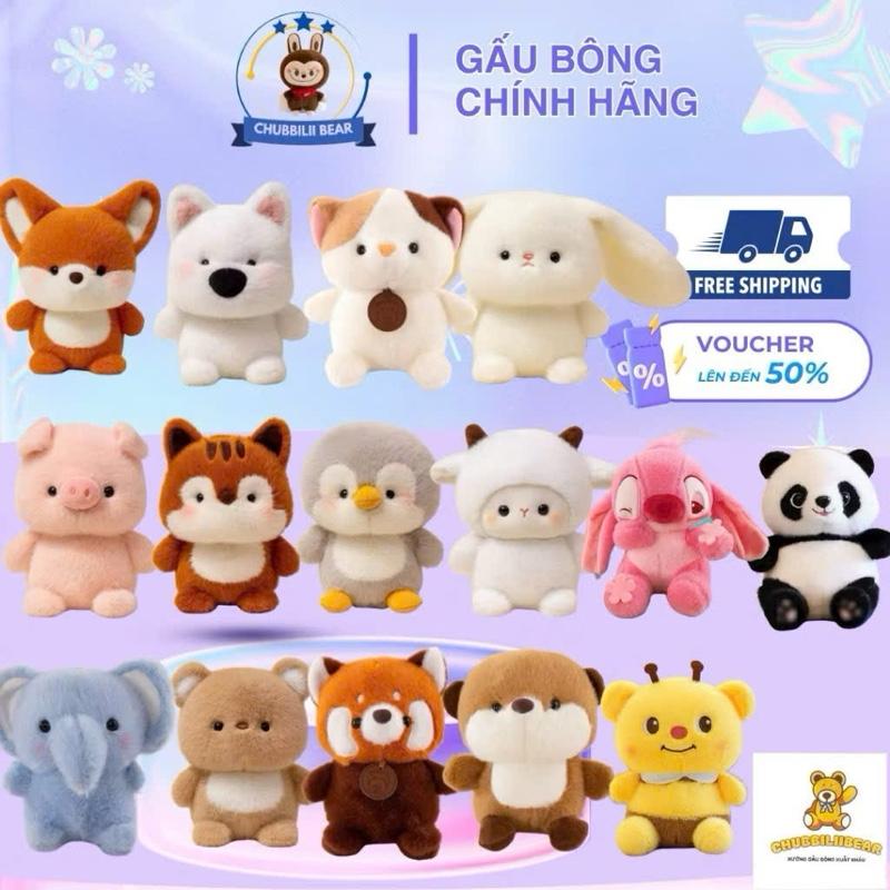 Chubbilii Bear Gấu Bông Mini 20cm Các Loại Động Vật Heo Gà Cún Cánh Cụt Voi Nhỏ Dễ Thương Lông Xù Hình Con Vật Ngộ Nghĩnh BEANS SHOP Chính Hãng Free Shipping Voucher Lên Đến 50%