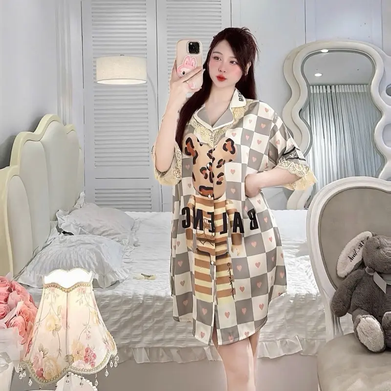 Đầm sơmi lụa mịn, size từ 40- 65kg