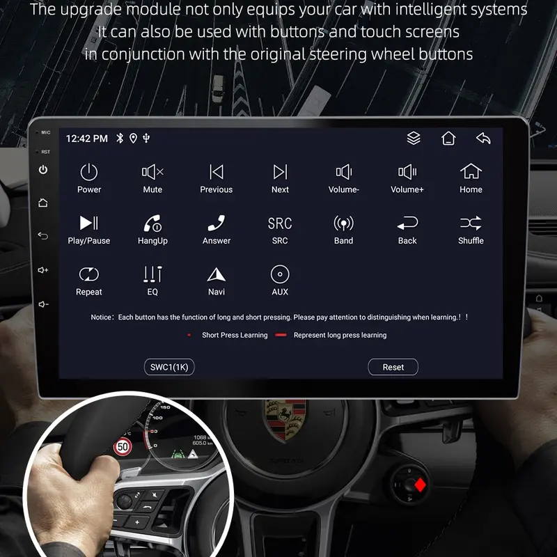 8Cores 8GB+128GB Head Unit Support Plug SIM Card IPS Car Screen Android 13 Mobile Navigasi , Built-in Fan Car Radio / FM radio player, GPS, Wifi, Bluetooth Untuk TOYOTA Daihatsu Mitsubishi android mobil Navigation 5