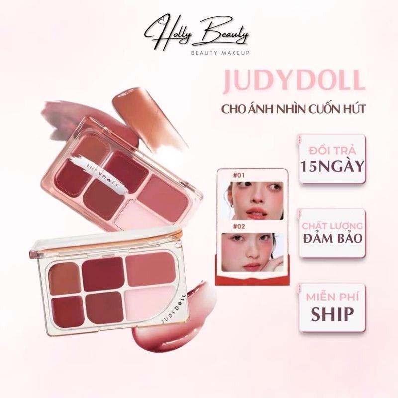 [NEW] Bảng 6 Màu Son Môi Đa Năng JUDYDOLL Lip Pallette Lì & Bóng Kèm Free Cọ Môi Holly Beauty