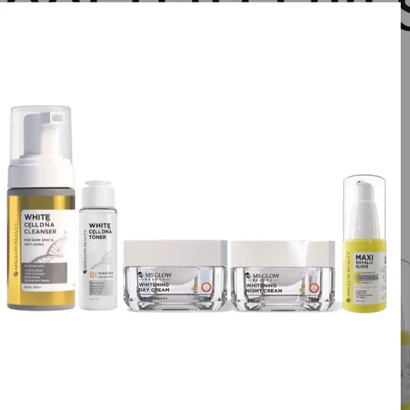MS GLOW WHITENING BOOSTER SERIES FREE MAXI ROYAL C ELIXIR Facial Wajah Mencerahkan Hitam Kotoran Memudarkan Kusam 5