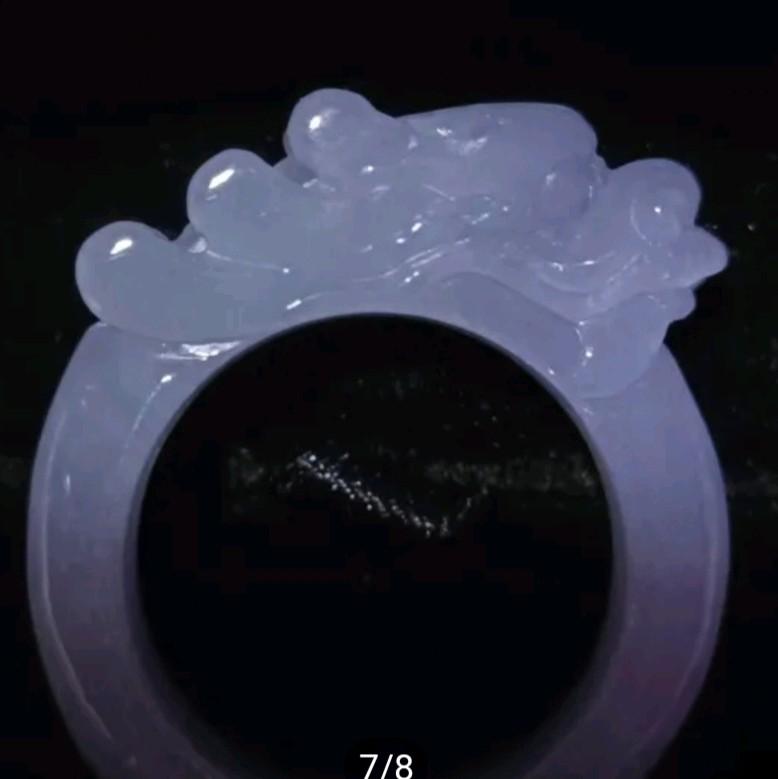 RivieraGems PREMIUM JADE DRAGON RING ~ Stylish Certified Type A Myanmar Jade Dragon Unisex Ring - Fixed Size 19.8 6