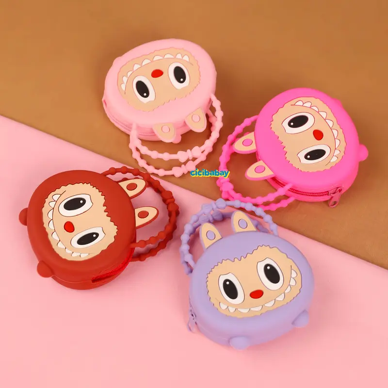 Dompet Koin Pouch Anak Silikon Mini Karakter Lucu Kartun Anti Air Coin Fashion Airpods Wallet 5