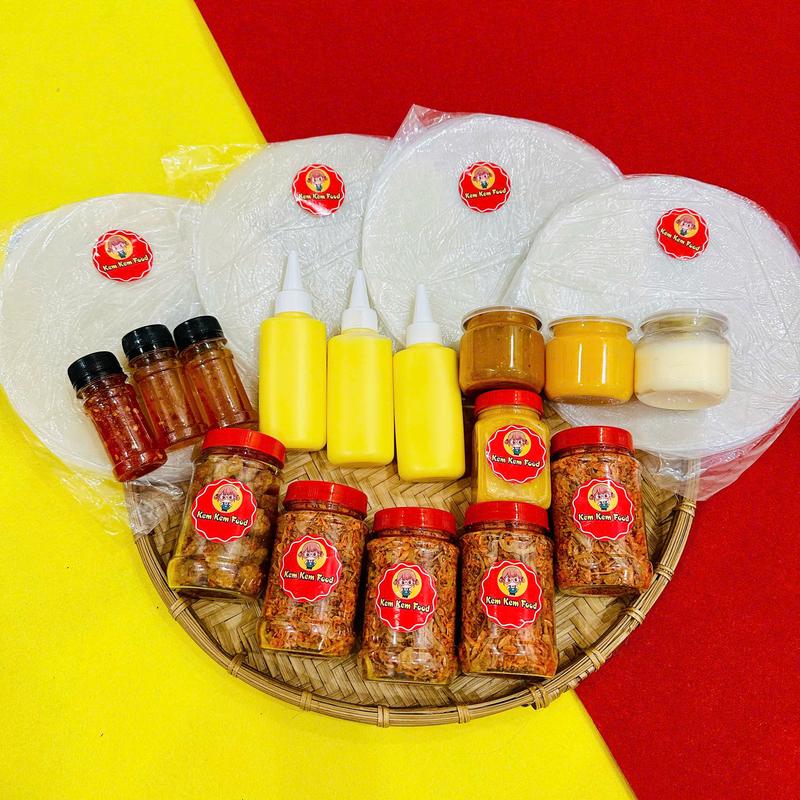 Combo MỸ VỊ [19 MÓN] Bánh Tráng Phơi Sương KEMKEMFOOD+ Sốt Phô Mai Trứng Muối + Sốt Muối Sệt +Sốt Mayo Bơ Trứng + Muối Tép Hành Phi + Bơ Trứng Béo + Sốt Tắc + Ớt Rim +Tốp Mỡ + Muối Béo (FREESHIP)