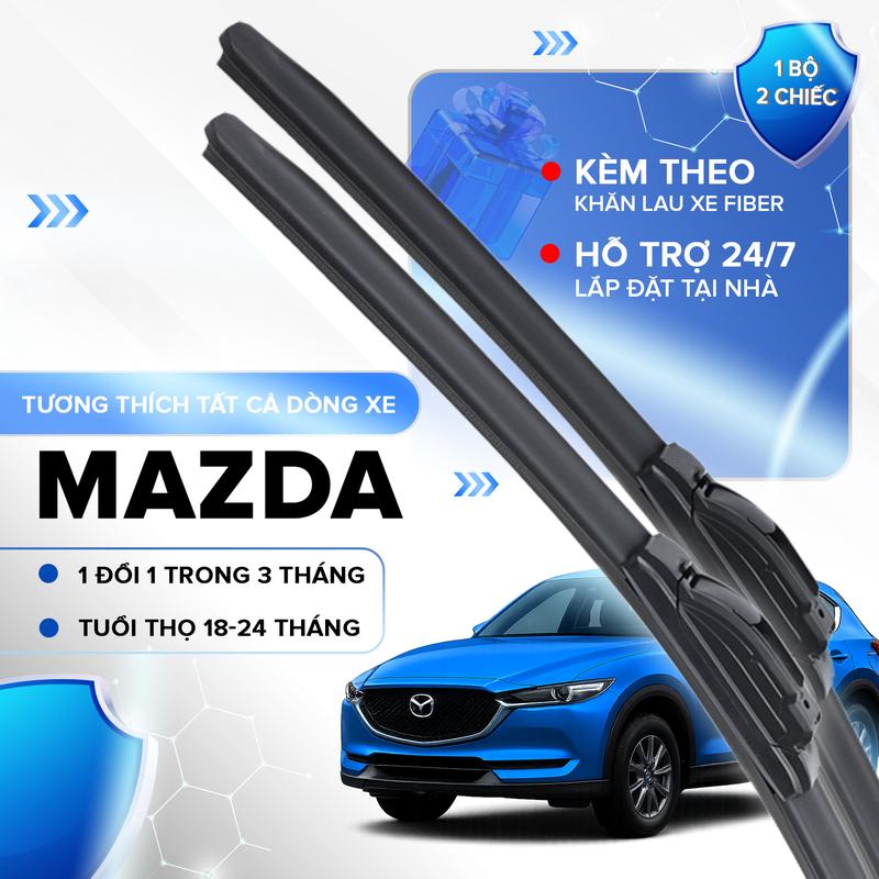  Gạt mưa ô tô dành cho MAZDA: CX-5 Mazda 2 Mazda 3 CX-3 CX-30 Mazda 6 BT-50,... 