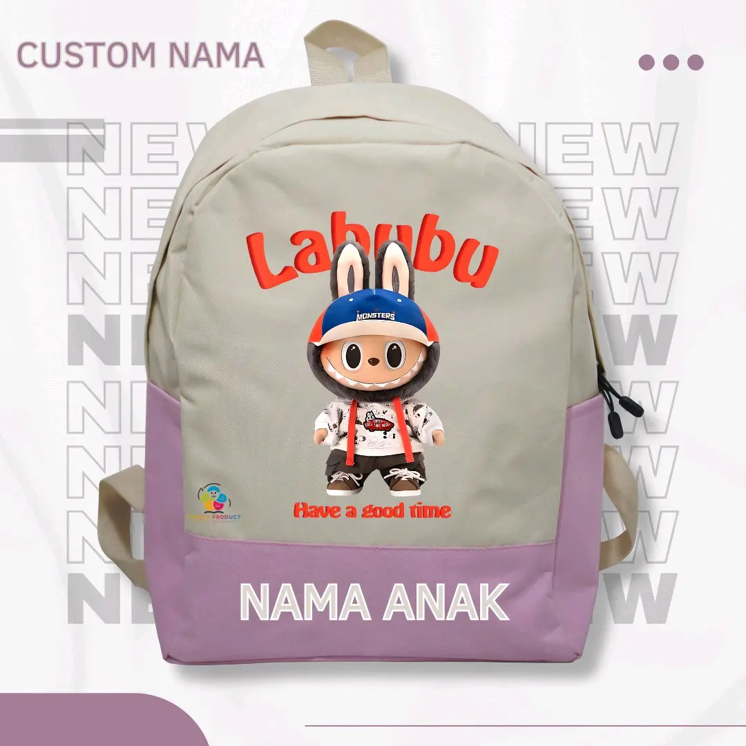 Tas Ransel Backpack anak Sekolah Kerakter labubu -Tk,Sd Fashion