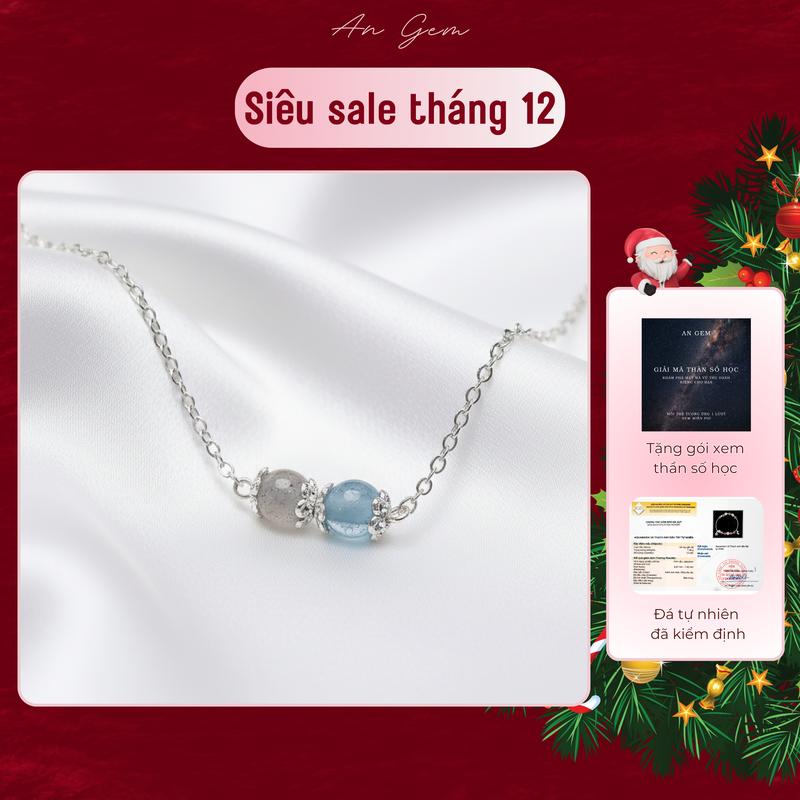  Dây chuyền nữ đá tự nhiên Duo Light vòng cổ nữ phối đá năng lượng phong thuỷ phong cách tối giản phụ kiện vòng tay nữ An Gem quà tặng sinh nhật giáng sinh Noel Tết Valentine  TẶNG GÓI XEM THẦN SỐ HỌC  