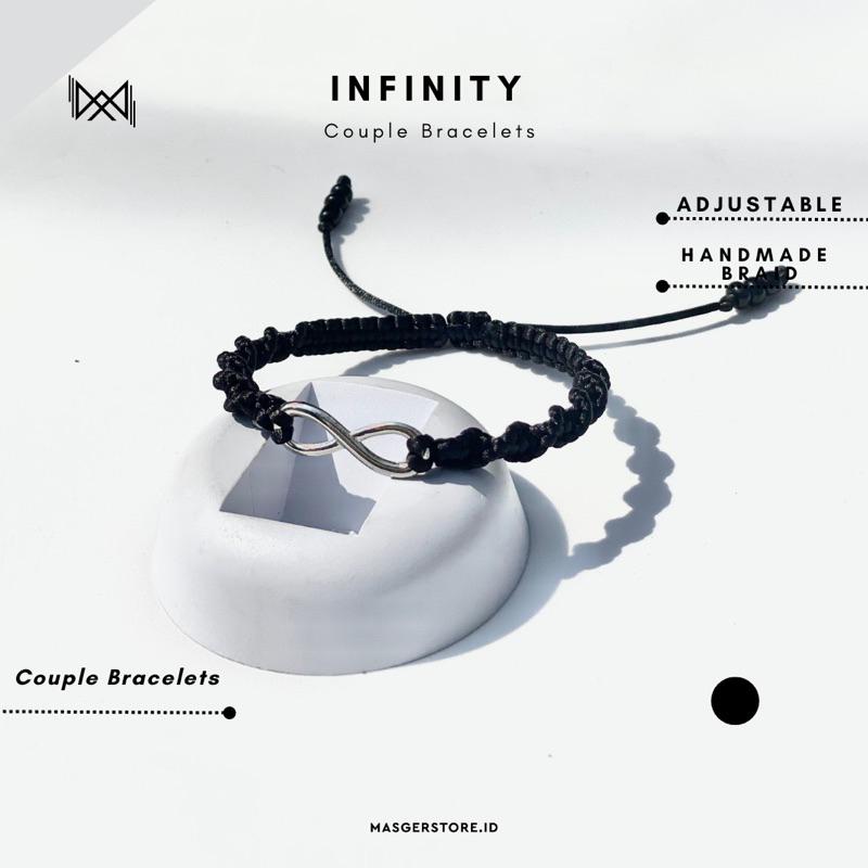 [Infinity] Couple Bracelets | 2 Pcs Gelang Persahabatan Gelang Serut Infinity Gelang Couple 2