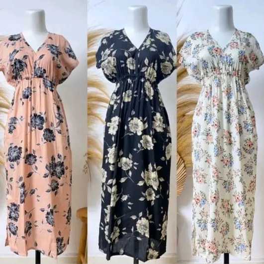 Daster Manohara Kerut Kekinian Motif Bunga