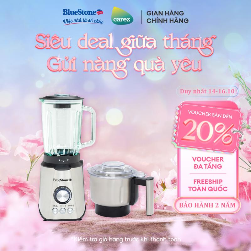 Máy Xay Sinh Tố BlueStone BLB-5339 1.5 Lít 800W Cối Thủy Tinh Chống Va Đập Đa Tốc Độ An Toàn Tiếng Ồn Nhẹ Dễ Vệ Sinh