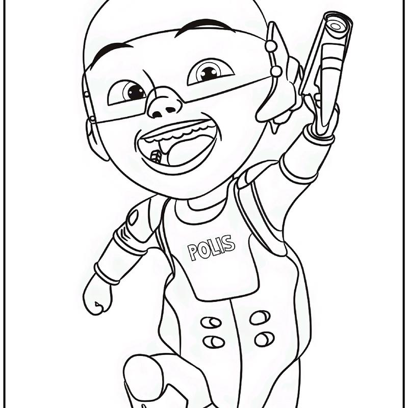 kertas gambar mewarnai anak A4 (UPIN & IPIN) / Pendidikan / Beraneka warna Belajar Perempuan Kotak Toys 8