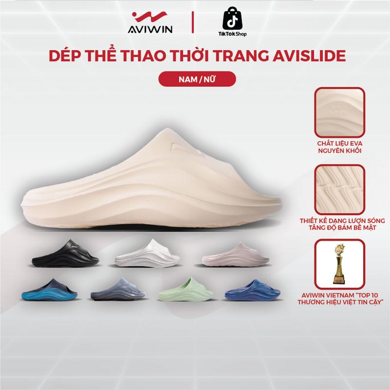 Dép Bánh Mì Nam Nữ AVIWIN AVISLIDE D001, Dép Đúc EVA Nguyên Khối Chống Trơn Trượt Cao 3.5cm Chất Liệu Cao Cấp Thời Trang Thể Thao Unisex - Bảo hành chính hãng
