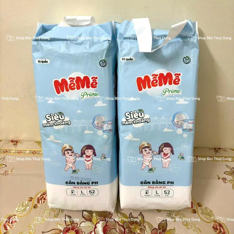 Mễ Mễ Prime - Tã Bỉm Quần Siêu Mỏng 0.2cm Size M/L/XL/XXL/XXXL Thấm Hút Tốc 1000ml Chống Tràn Hiệu Quả Dành Cho Mùa Hè Siêu Mềm Mịn Bổ Sung Vitamin E