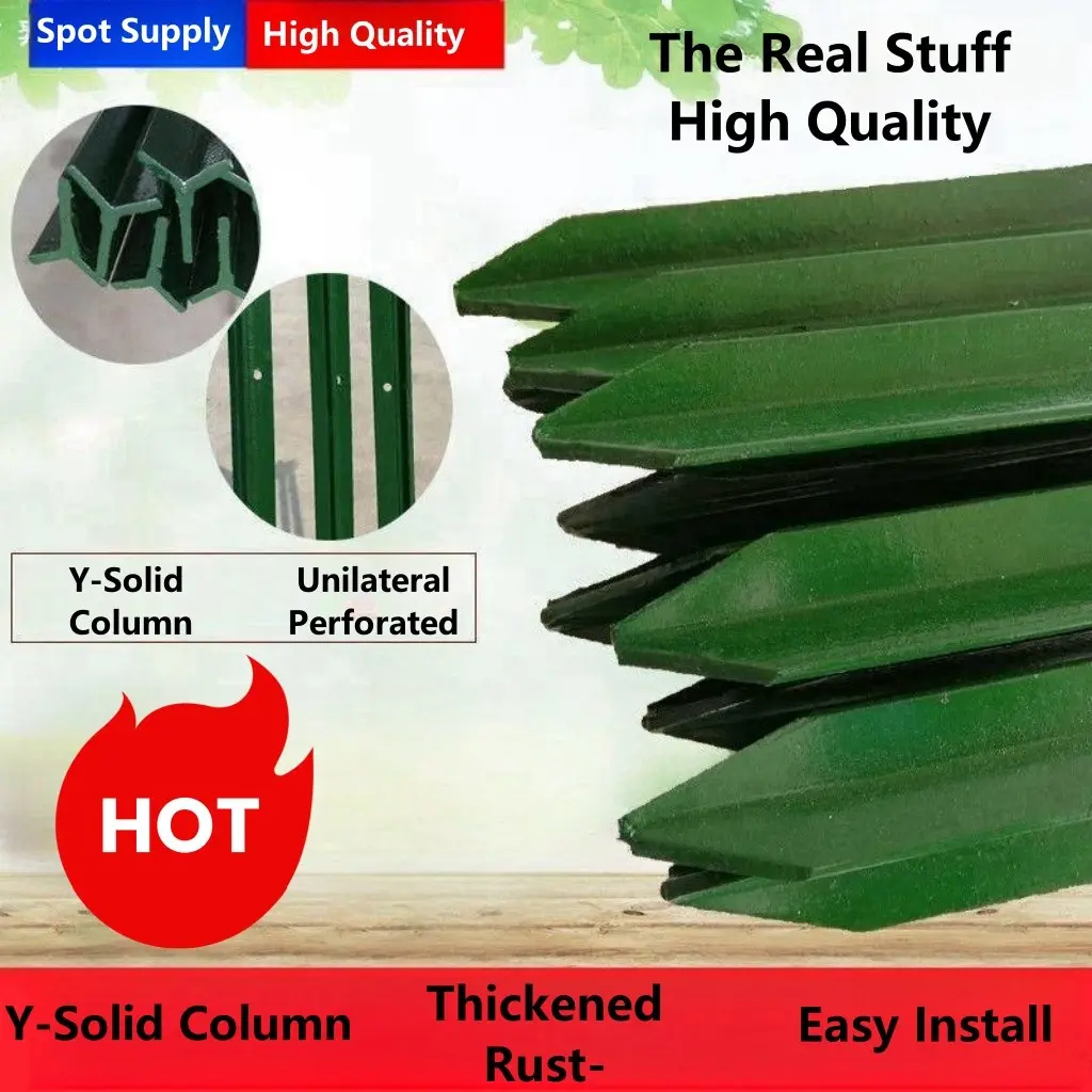 HOT Pagar Cyclone Column thickened triangular pointed solid iron column outdoor cattle and sheep breeding isolation net