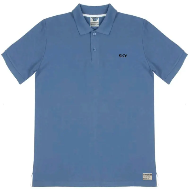 POLO T-SHIRT SKYROCKET.OFFICIAL STEEL BLUE TUA Distro 0