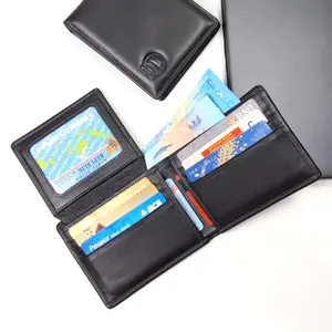 DIEK Dompet Pria Kulit Sapi Asli Keren Slim Simple LW02