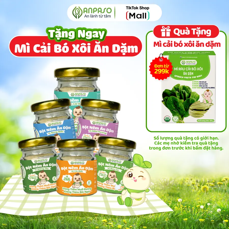Bột Nêm Vị Rau Củ, Nấm Hương, Măng Tây, Rong Biển, Cà Rốt, Cải Bó Xôi - Gia Vị Hạt nêm Tự Nhiên