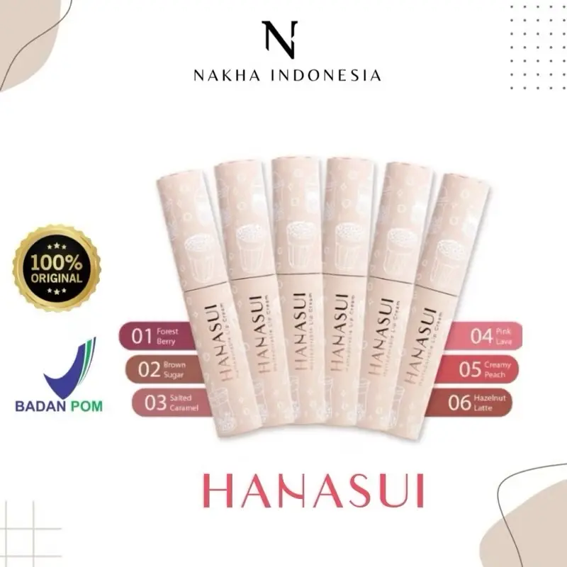 Hanasui Mattedorable Boba Edition dan Matcha Edition Lip Cream Matte For Lip & Cheek With Vitamin E & Plive Oil 2