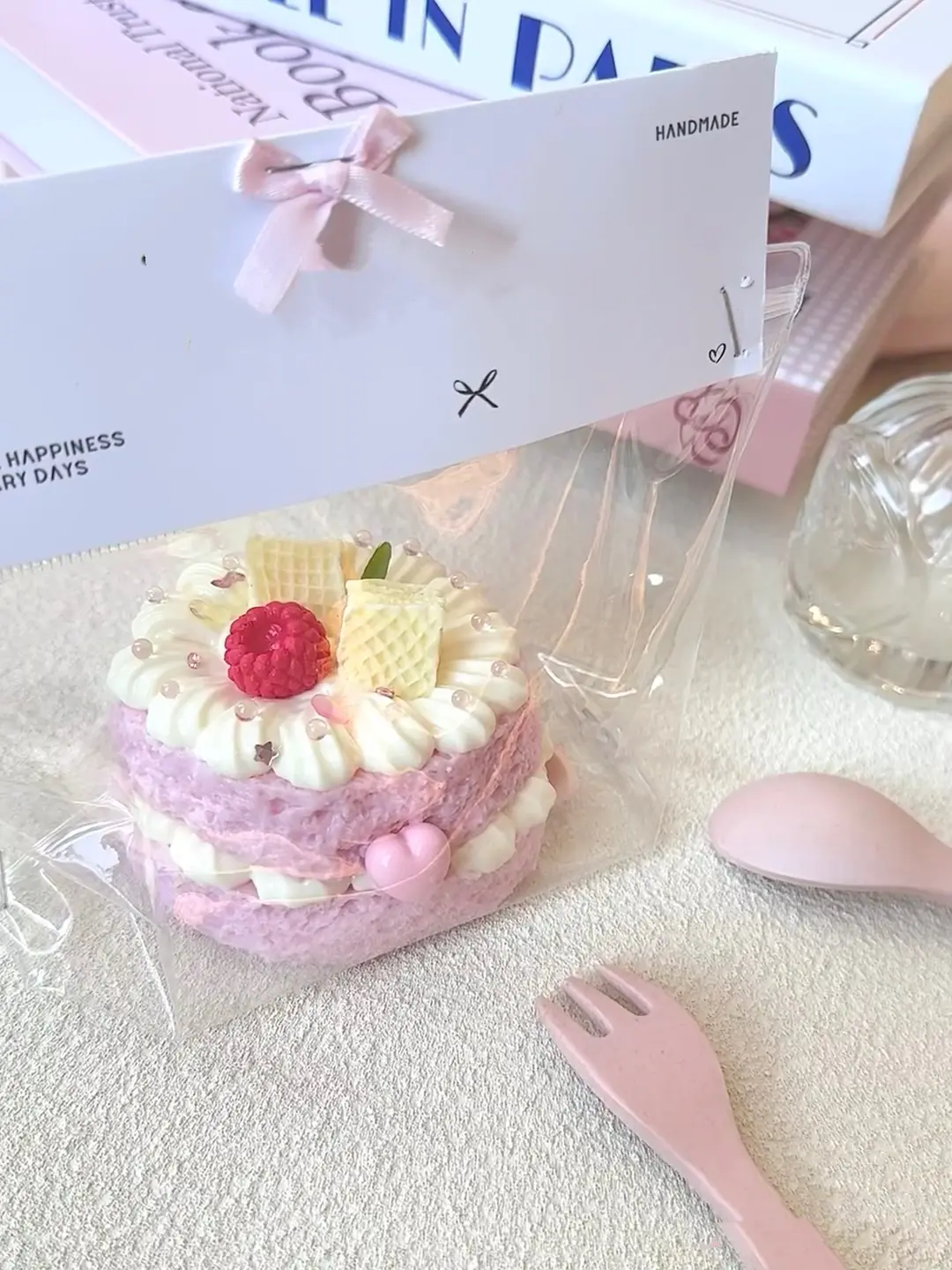 Purple cake taba squishytoy handmade