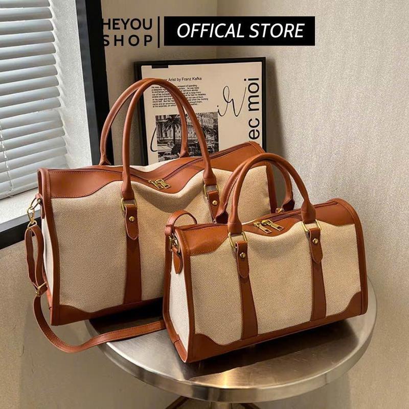 Túi du lịch phong cách Retro cổ điển túi xách du lịch canvas chắc chắn và bền túi xách hành lý du lịch ngắn ngày