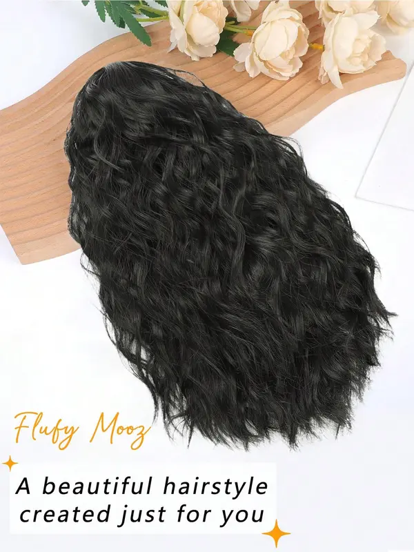 18 Inch Long Wavy Ponytail Extension, Natural Fluffy Claw Clip Synthetic Ponytail Extension, Synthetic Hairpiece Wigs for Women, Clip Hair Extensions, Ponytailwig 6