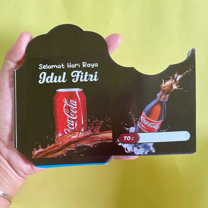 (-+1000) Amplop lebaran belum di lem motif snack unik bonus plastik bahan Paper Art Glossy 85 gram 3