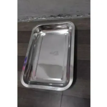 BB7 - Nampan Stainless Persegi / Nampan Baki Stainless Ukuran 32cmx22cm 1