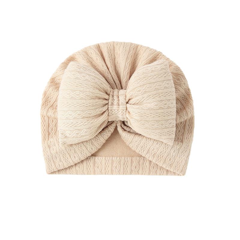 0-2Years Cute Big Bow Baby Turban Hat Cotton Soft Elastic Children Girl Indian Hat Photography Props 4