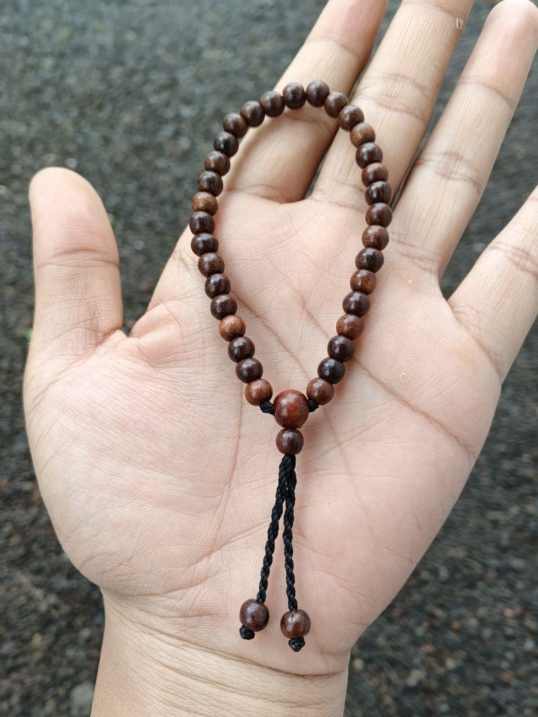 Gelang Tasbih Stigi Asli 5mm Gelang Kayu Setigi