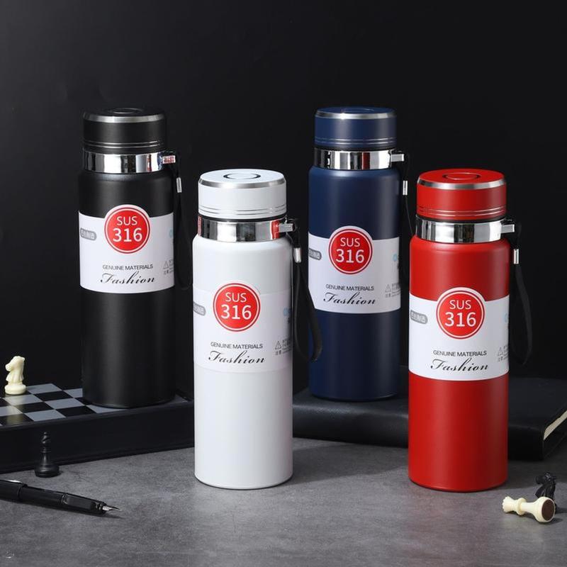 Bình Giữ Nhiệt 1000ML Inox 316 SUS316 Thiết Kế 3 Lớp Có Quai Cầm Chắc Chắn Sơn Nhám Chống Trầy Xước Bền Đẹp Siêu Cute Giữ Nhiệt Hiệu Quả Trong Thời Gian Dài