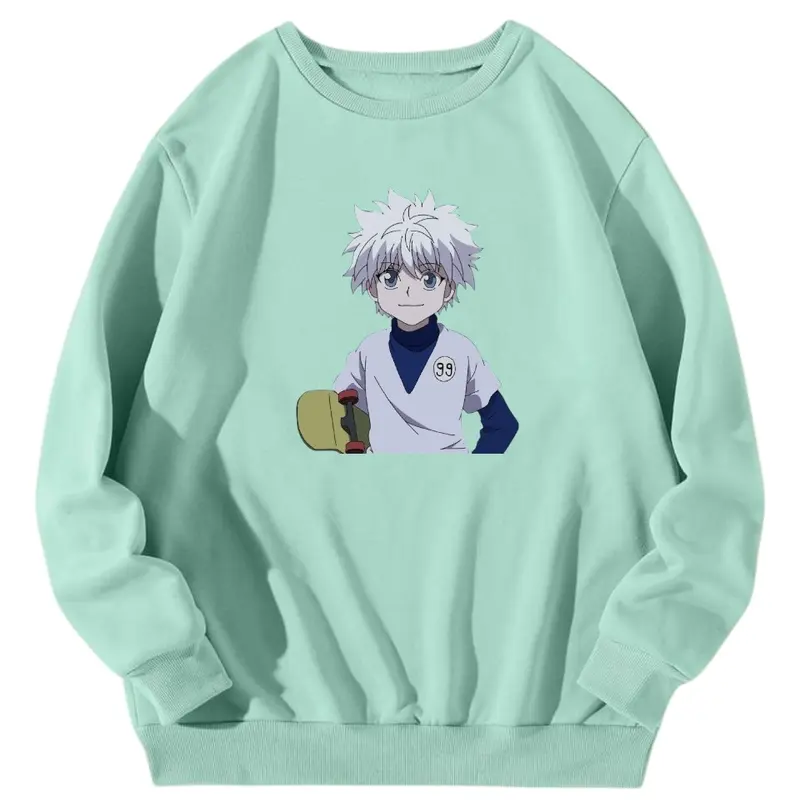 Sweater Basic kilua sketbor Crewneck Fleece Anak Usia 5-15 Tahun untuk Cewe dan Cowok - Fashion 7