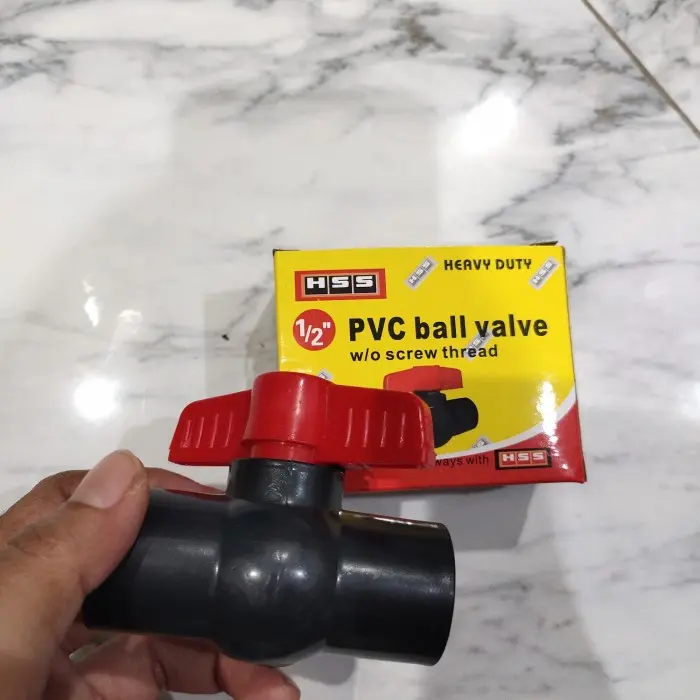 TERMURAH Stop Kran 1" 3/4" 1/2" Plastik - Ballvalve Plastik- Ball Valve PVC 2