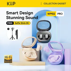 [SPECIAL LIVE] KiiP WM02 Pro TWS Headset Bluetooth Earphone Mini Earbuds Handsfree dengan Smart LED Display Case