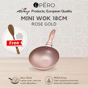 [Exclusive Celyhome PO MARET] Pero Mini Wok 18 Cm / Wajan Panci Penggorengan Deep Fry 18 Cm / Tanpa Tutup / Anti Lengket