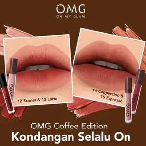 Paket Ombre Lipcream OMG OH MY GLAM Matte Last Lip Cream (2 Pcs) Bibir Creamy