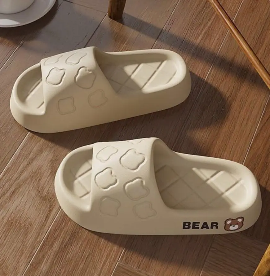 Dép Unisex, Thiết Kế Dễ Thương, Thích Hợp Sử Dụng Trong Nhà, Phòng Tắm, Tắm, Giày Trượt, Giày Đi Bộ Cho Bé Gái, Dép Xỏ Ngón, Thoải Mái, Thích Hợp Sử Dụng Trong Nhà Bếp, Có Bàn Đạp Slipper DéP Nhung Cao Su Đồng Có Quai