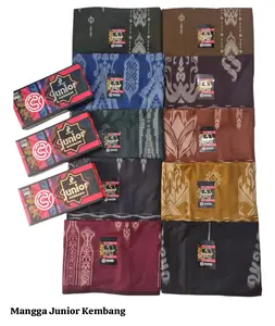 Mangga 100% Original Sarung Mangga Kembang Junior Anak SD hingga SMP Motif Kombinasi Kembang dan Polos Ukuran 110cm x 87cm