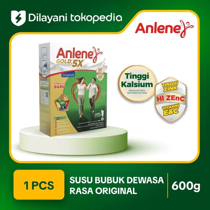 Anlene Gold 5X Susu Bubuk Dewasa 600g - Kuatkan Tulang, Sendi & Otot / Adult Milk Vanilla / Dairy Milk 3
