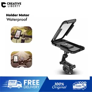 [CL] Holder Motor Waterproof Model Stang Dudukan HP Anti Air Stand Holder Handphone Tahan Air Case Smartphone Stang Sepeda Penyangga HP Anti Air Merk CAB