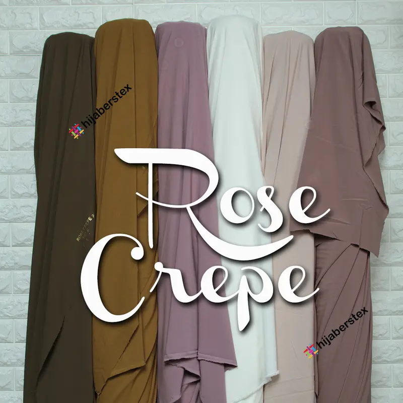 HijabersTex 1/2 Meter Bahan Kain ROSE CREPE Premium 0