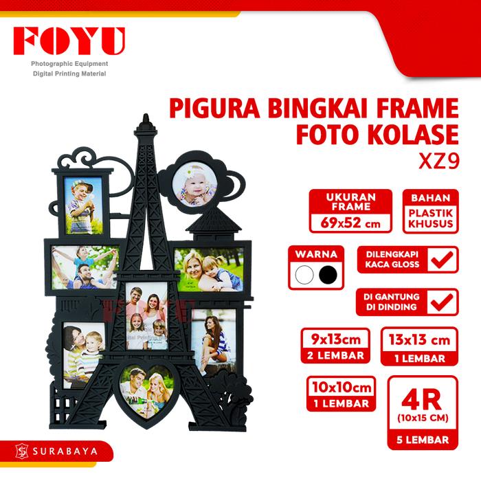 Gambar Pigura Bingkai Frame Foto Kolase Multi Photo XZ9 Dinding Plastik Kaca Putih Kayu dari Foyu Photo Kota Surabaya Tokopedia