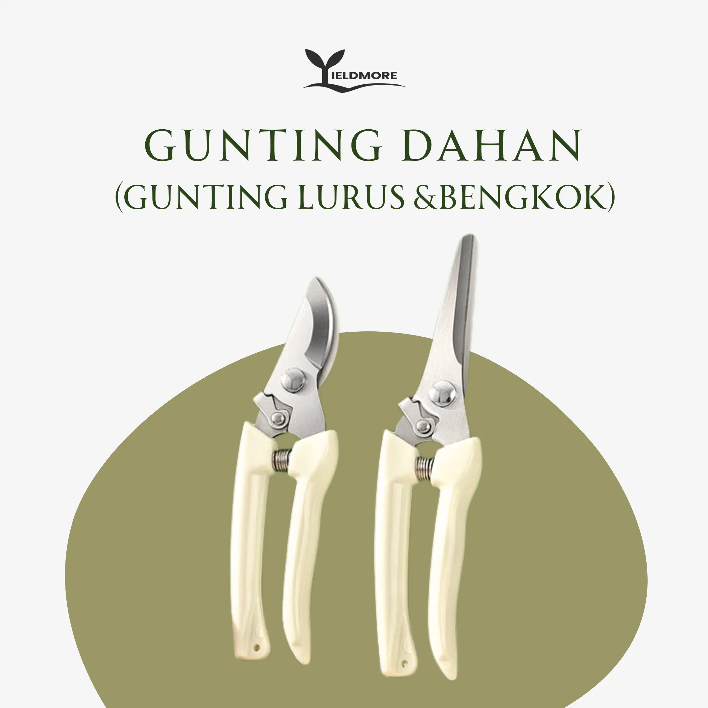 YIELDMORE - Gunting Dahan - Gunting Lurus dan Gunting Bengkok untuk berkebun
