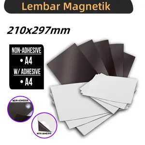 Magnetic Sheet magnet sheet Ukuran A4 1mm (Polos atau Tanpa Stiker)/Magnet Lembaran/magnet stiker