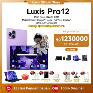【Penawaran Waktu Terbatas】Tablet 2026 Luxis  Pro12 11.6inc 10 Core 16GB+1024GB 5G Dual SIM Wifi Layar 120Hz OLED 2.5K UltraHD